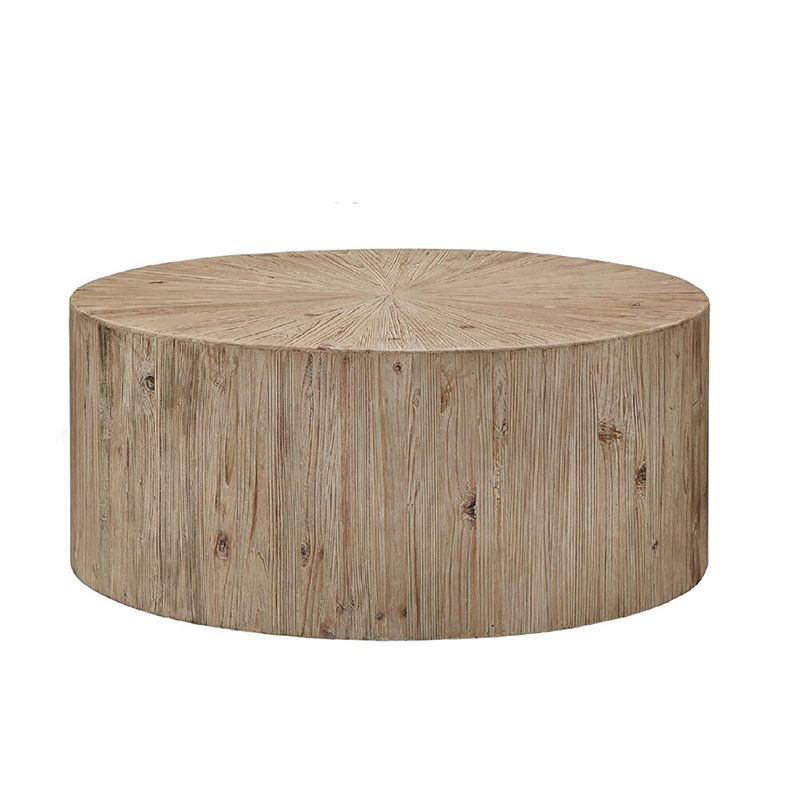 Tree Stump End Table Contemporary Wooden Side End Snack Table for Bedroom