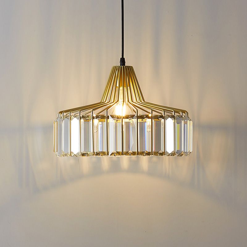 Crystal Drum Pendant Ceiling Light Simplicity Hanging Ceiling Light for Dinning Room