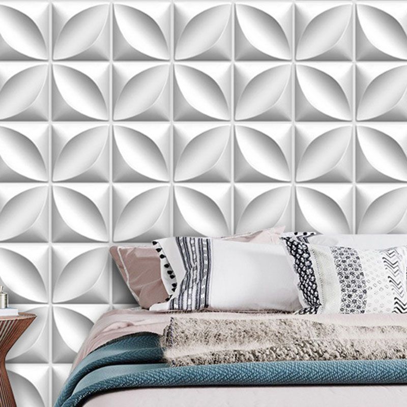 Square Interior Wall Paneling Peel and Stick Texture Effect Wall Paneling