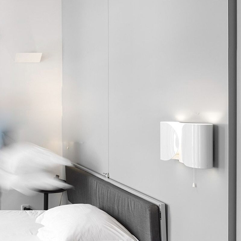 Single Polished Contemporary Wall Mounted Sconce Metal LED Wall Light