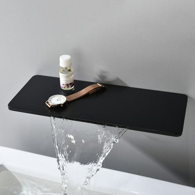 Modern Wall Mounted Bathroom Faucet Waterfall Spout Vessel Sink Faucet