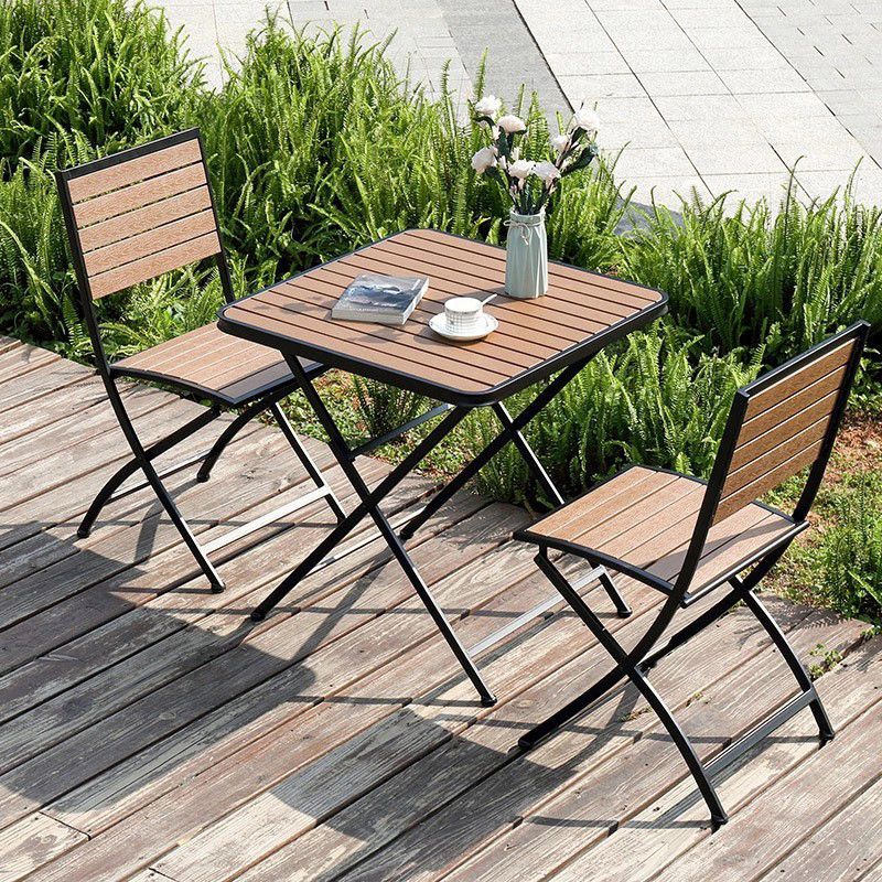 Modern Metal Dining Set 1/3 Pieces Reclaimed Wood Dining Table Set