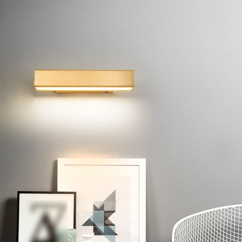 Square Shape Metal Wall Light Modern 1-Light Wall Mounted Light Fixture