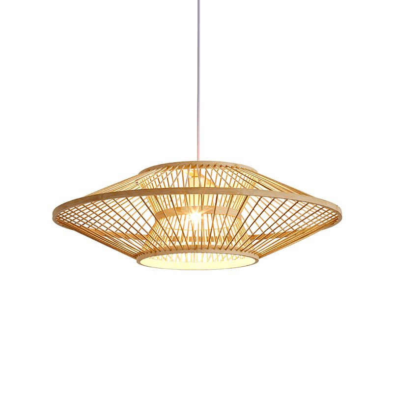 Geometrische hängende Licht moderne Art Holz 1 Licht nach unten Beleuchtung
