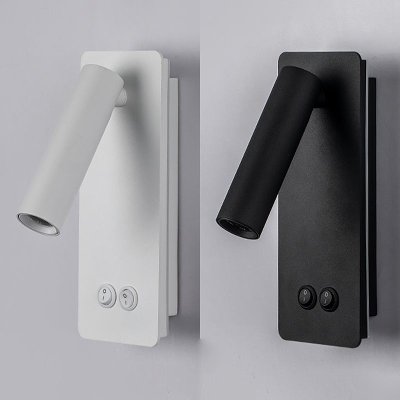 Aluminium -LED -Lesen Wandleuchten im modernen präzisen Stil schmiedeeisernen rechteckigen Wandlicht mit Acrylschatten