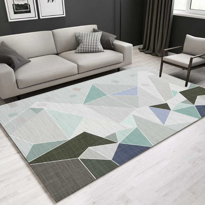 Southwestern Geometric Print Rug Multicolor Cotton Blend Area Tapis tapis Indoor Easy Care Care pour salon