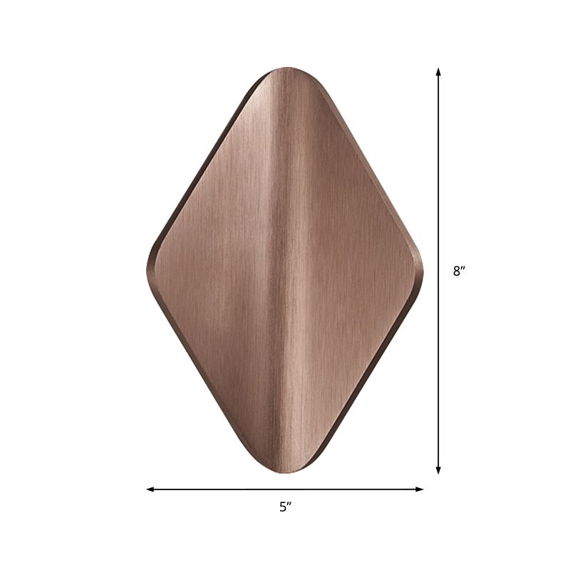 Cóncavo Rombus Maled Maledro Maledia LED moderno/dorado/Café Luz para sala de estar para sala de estar