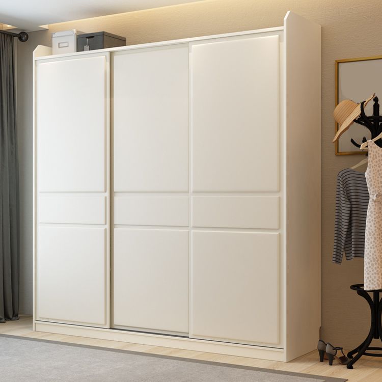 White Modern Wardrobe Armoire Wooden Wardrobe Closet with Shelves