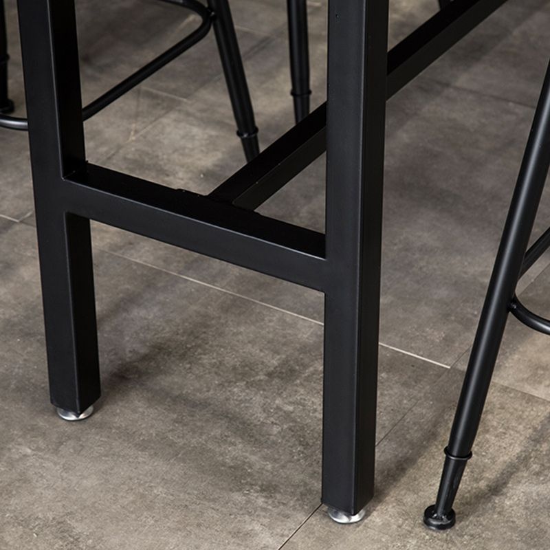 Industrial 1/5/9 Pieces Bar Table Set Rectangle Pine Wood Counter Table for Cafe