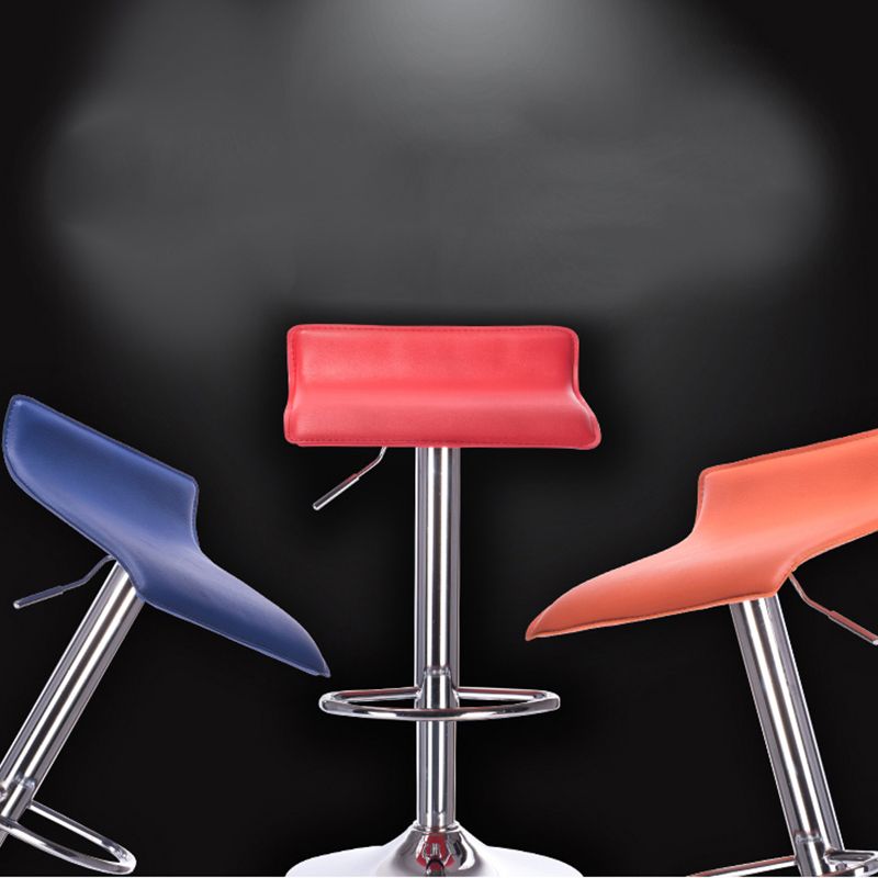 Contemporary PU Leather Swivel Barstool Indoor Bar Stool with Low Back