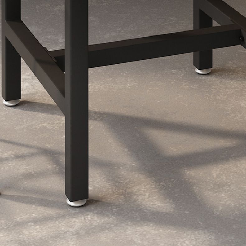 Industrial Indoor Bar Dining Table Square Metal and Wood Bar Table