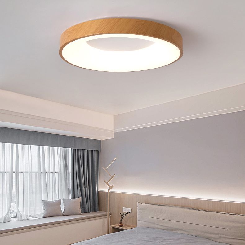 Circular Flush Mount Fixture Modern Metal 1 Light Flush Light