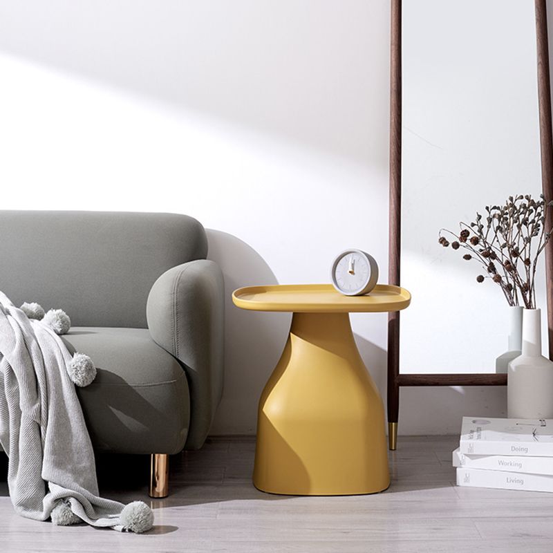 1 Single Modern Plastic Round Coffee Table Pedestal Cocktail Table