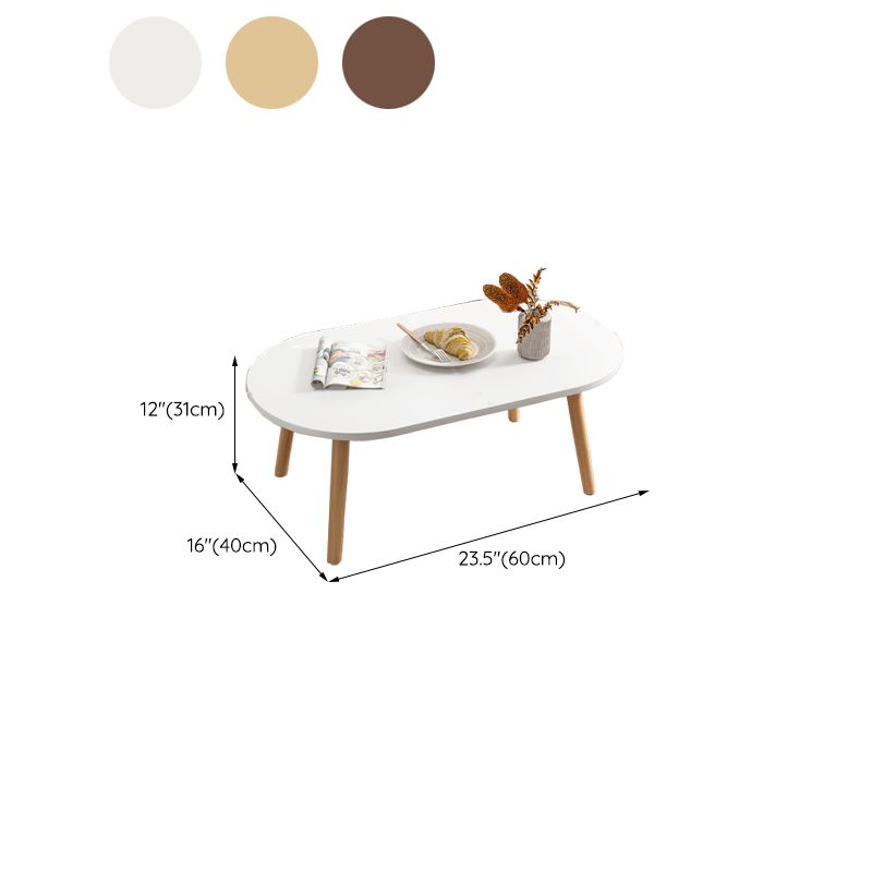 Four Legs Coffee Table Artificial Wood Coffee or End Table with Shelf