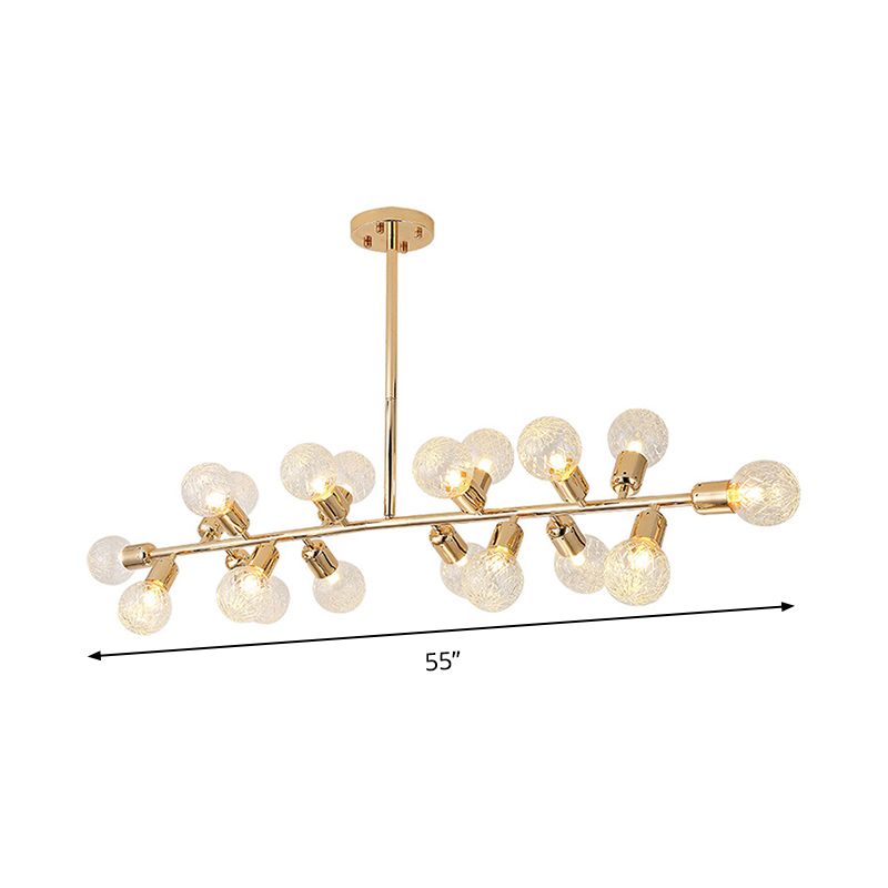 Éclairage d'île LED linéaire or Gol