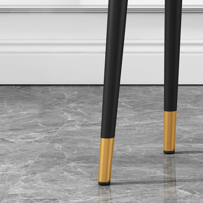 Square Footstools Ottoman Glam Solid Color Faux Leather Water Resistant Ottoman