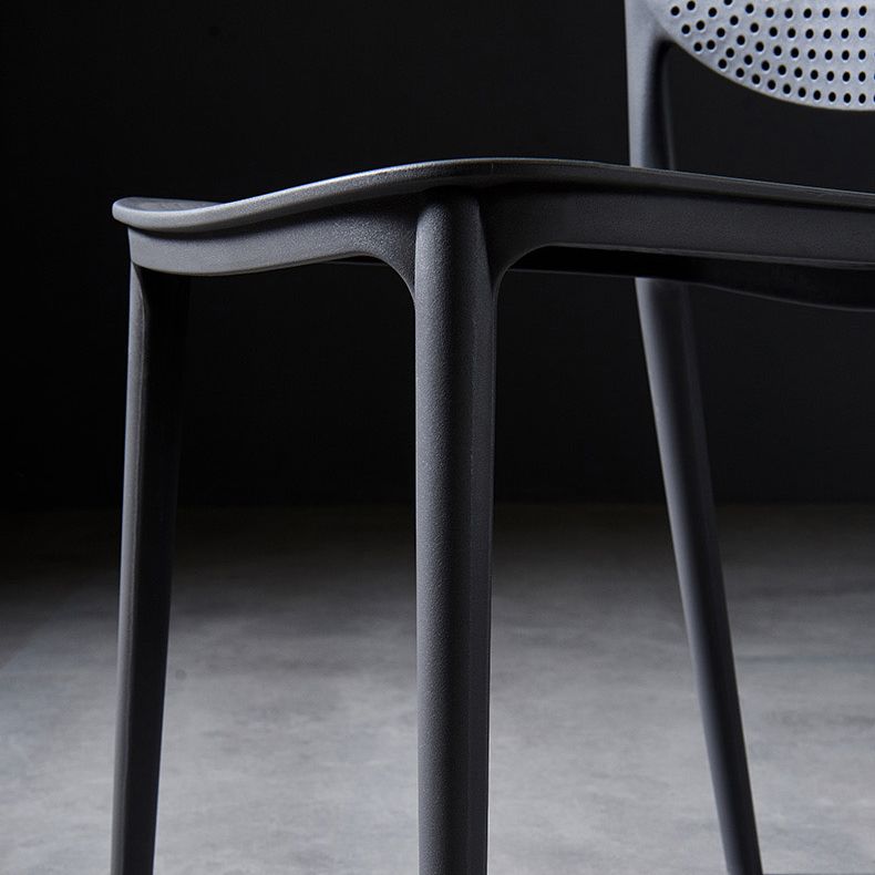 Modern Plastic Open Back Side Chair 32"H Acrylic Dining Chair for Restaurant Bedroom