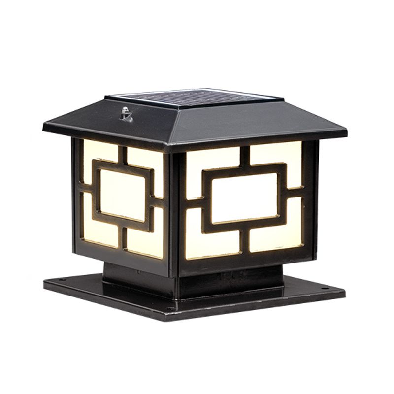 Simple LED Pillar Light Modern Solar Lighting Fixture for Garden