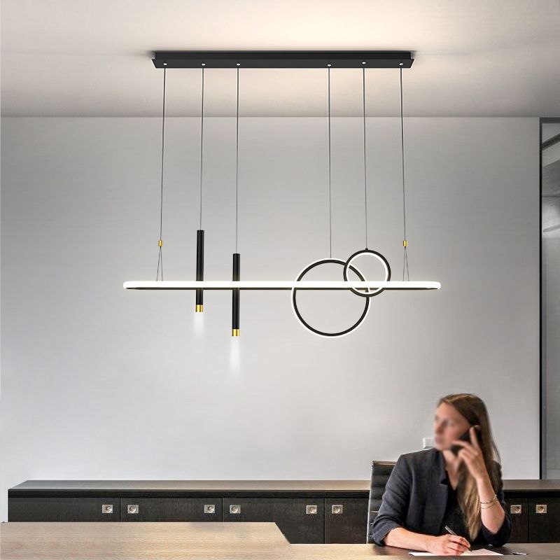 Barre dritte moderne lampada lampada del lampadario in metallo