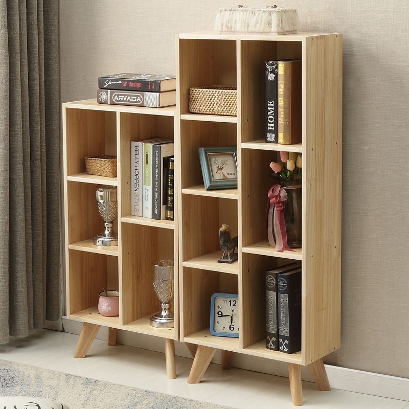 Scandinavian Shelf Bookcase Standard Book Shelf with Rectangular Shelves