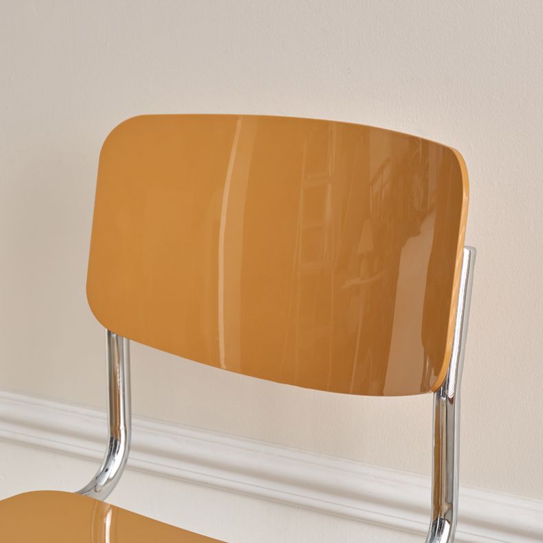 Contemporary Dining Room Silver Leg Open Back Armless Dining Chair