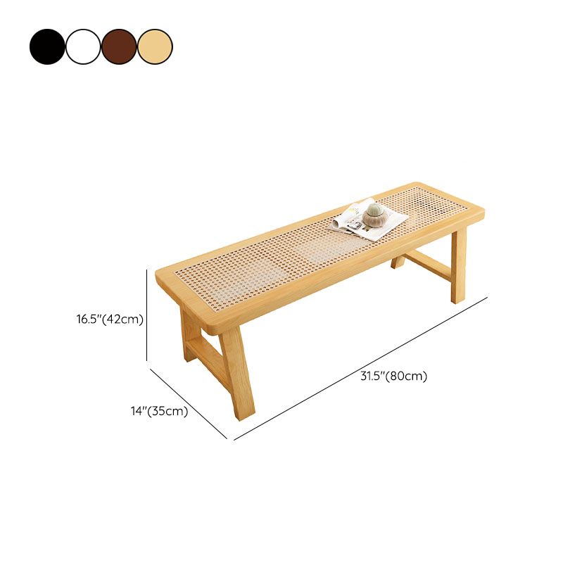 Tropical Seating Bench Rectangle Ash Wood Seating Bench for Bedroom