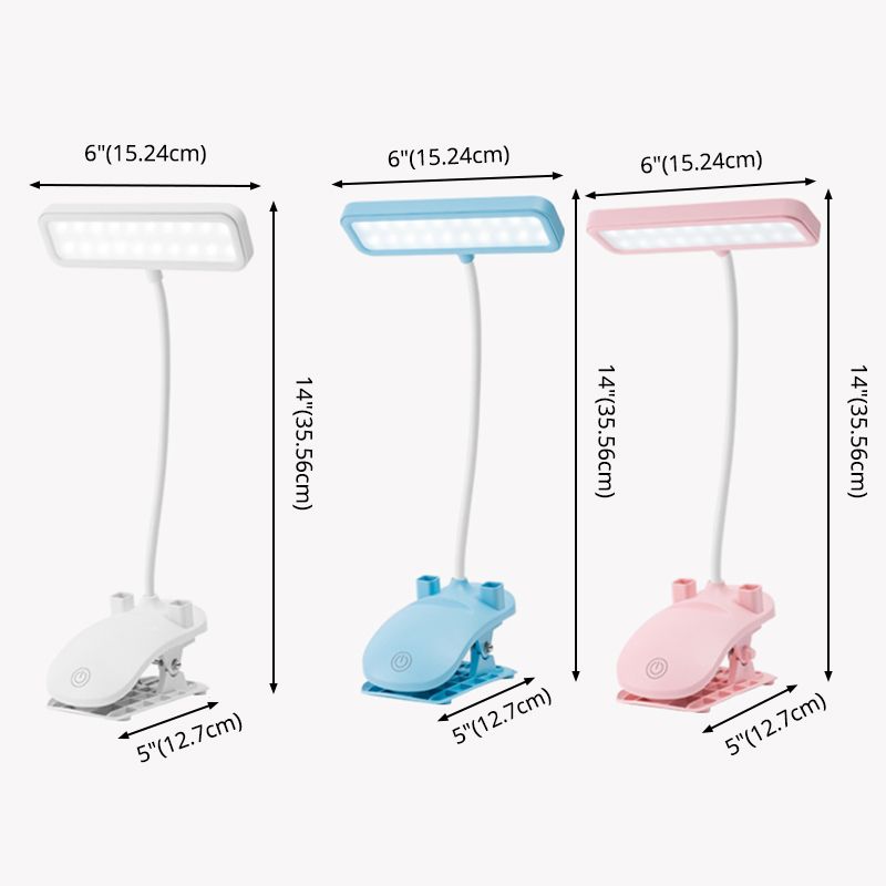 Lampada da tavolo USB moderna in stile minimalista Lampada da tavolo in plastica a 1 luce per studio