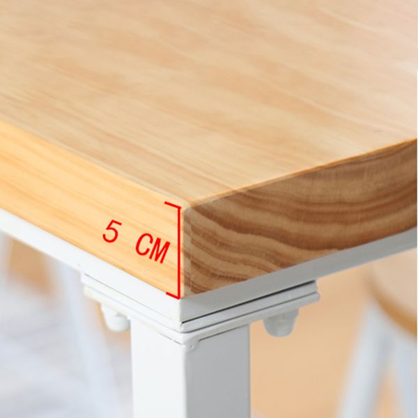 1/5/9 Pieces Industrial Rectangular Bar Table Set Wooden Counter Table with High Stools