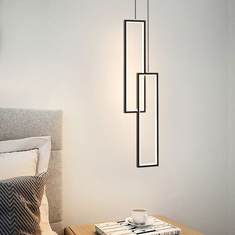 Rechthoek hanglampje acryl schaduw moderne hanglampen voor woonkamer