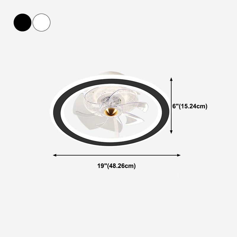 Luz de ventilador de techo circular de metal Simplicidad LED MONTADO LED MONTADO