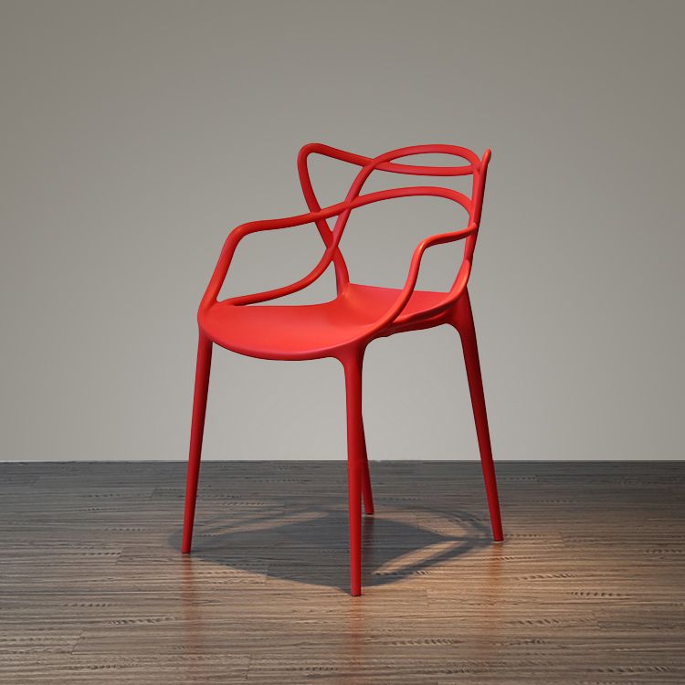 Sillas de comedor estilo moderno Sillones de comedor de cocina con patas de plástico