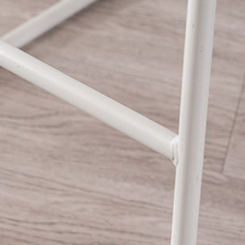 Modern Backrest Counter Stool Iron Cashier Bar Stool with Plastic Seat