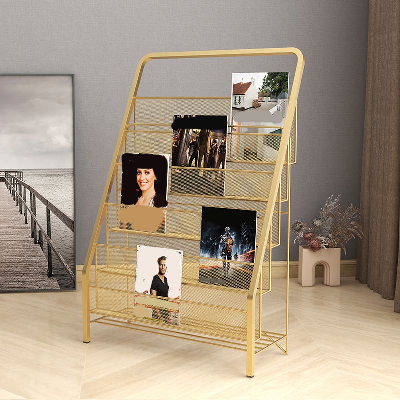 Industrial Iron Ladder Bookshelf Closed Back Vertical Bookshelf for Home