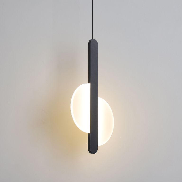 Round Shape LED Pendant Lamp Modern Minimalist Metal Hanging Lamp for Living Room