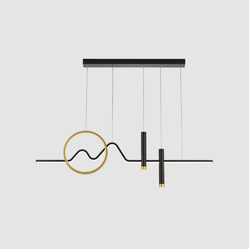 Cylinder Shape Island Lights Contemporary Style Metal Island Lighting