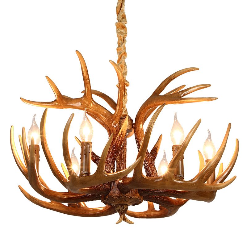 Lustres de bois vintage style américain cure