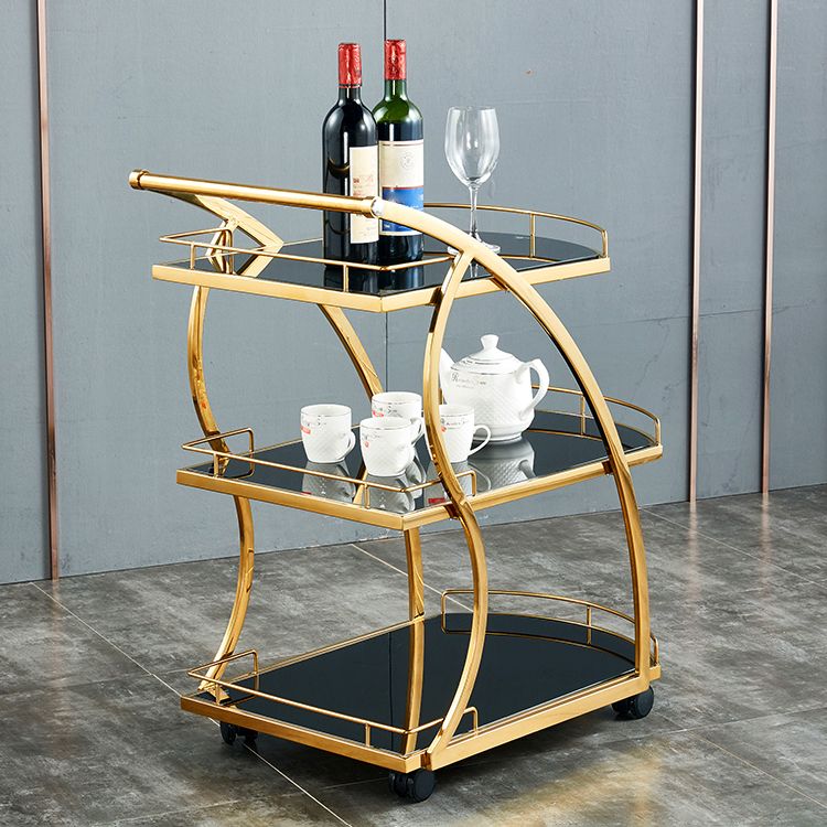 33.07" High Rolling Contemporary Prep Table Stone Prep Table for Kitchen