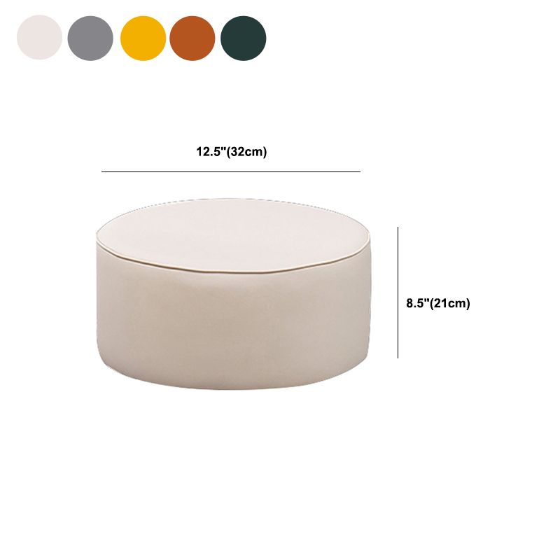 Modern Leather Ottoman Plain Water Resistant Stain Resistant Footstool Ottoman