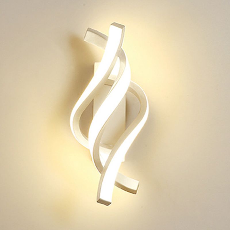 Modern Black / White Bathroom Vanity Light LED Metal Bath Bar