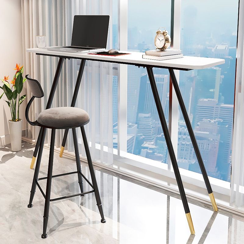 1/2 Pieces Bar Table and Stool Modern Sintered Stone Table and Armless Bar Chair