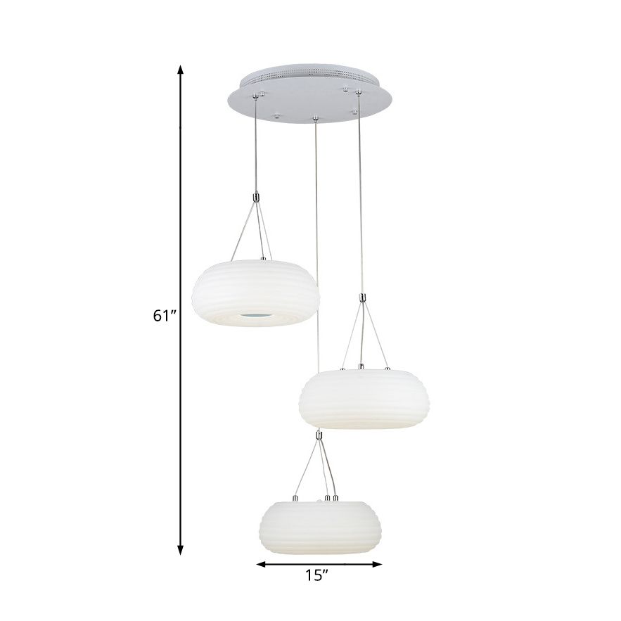 Lámpara colgante de rosquillas blancas LED METAL LECHELE DEL TECHO CELOTOR