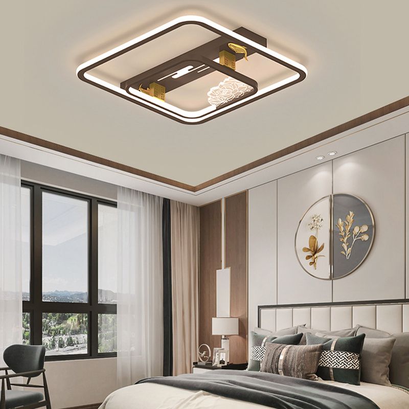 Modern Ceiling Lamp Geometric LED Flush Mount Light Fixture for Bedroom