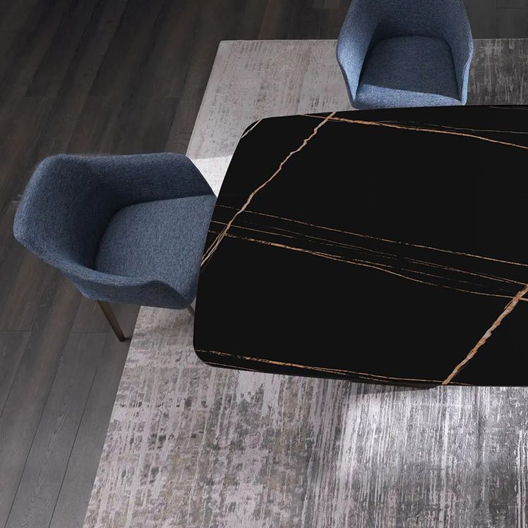 Mesa de comedor rectangular, mesa de cena de piedra de lujo tradicional para interiores