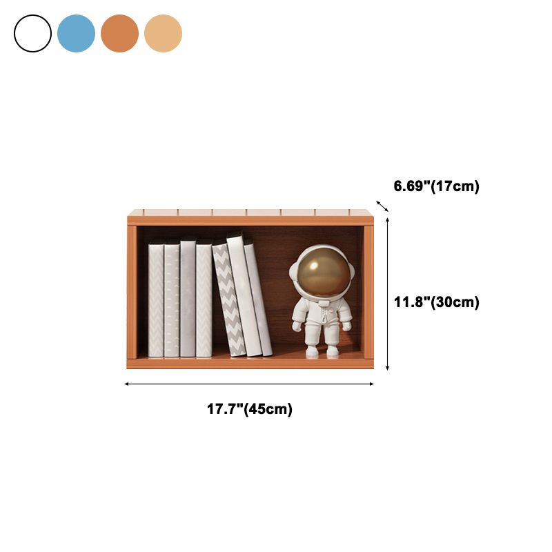 17.7"L Modern Style Bookcase Wood Closed Back Bookshelf for Home Office