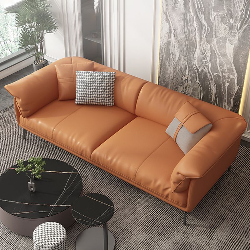 Pillow Top Arm Sofa & Chaise 32.68" H Genuine Leather Cushions Sofa