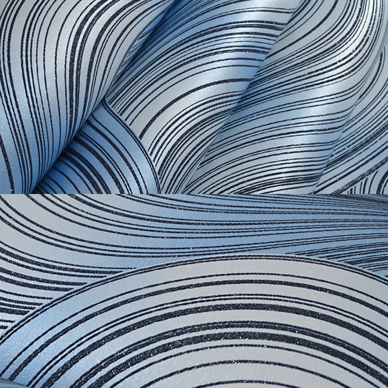 Non-Woven Fabric Wallpaper Rippling Abstract Pattern Smooth Wall Covering for Bedroom