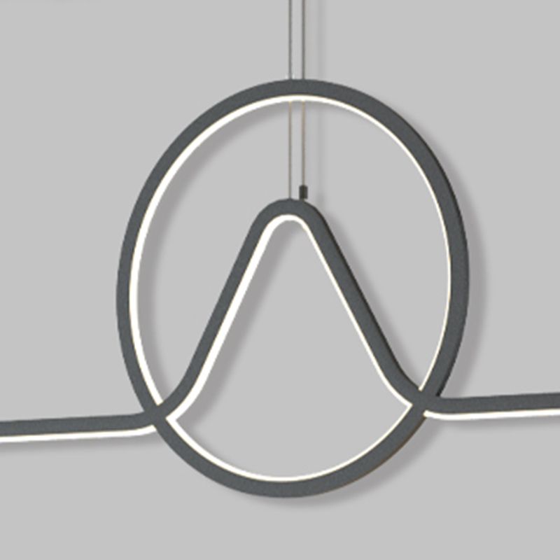 Modern Kitchen Pendant Lights Geometric Island Pendant Lights Metal 4-Light