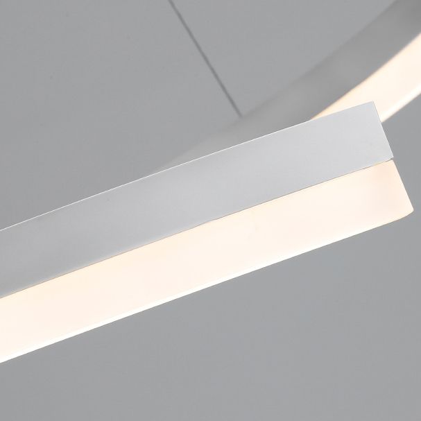 Curvas sin costuras Luz de colgante lámpara de lámpara contemporánea metal 1 luz