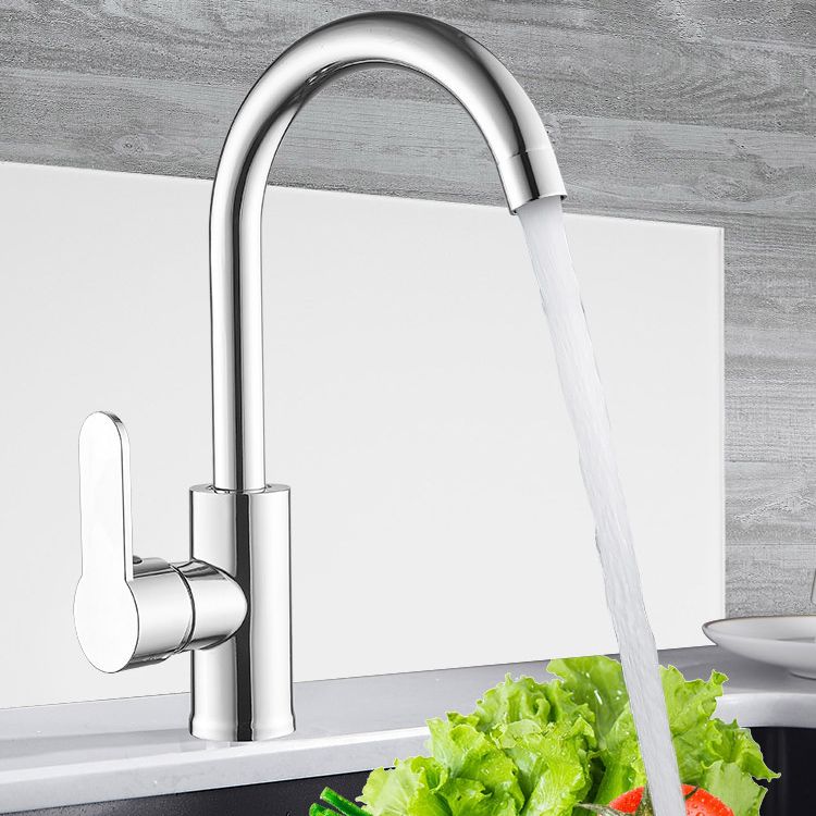 Contemporary Single Handle Kitchen Faucet Entry Cold Water 1-Hold Bar Faucet