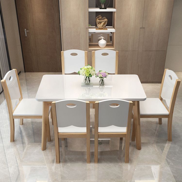 1/5/7 Piece Rectangle Shape Modern Dining Room Furniture Set